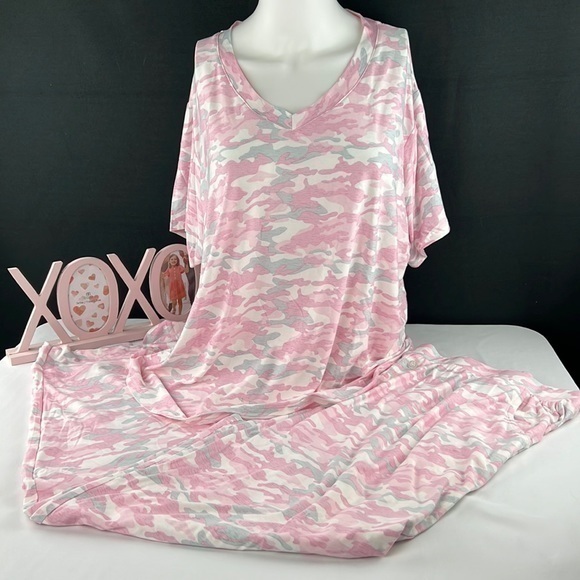Jaclyn Intimates - ‘Pink Camo’ PJ Set. SZ: 2XL. NWT - Picture 1 of 7